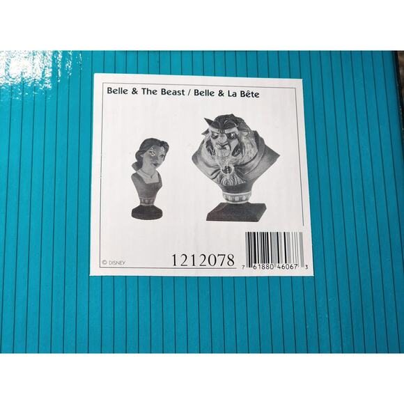 WDCC Disney Belle Beauty Beast Bust Figurines Set Portrait Series LE COA Boxed - Picture 12 of 13